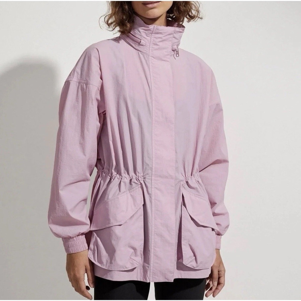 Varley Women's XS Nellie Relaxed Fit Windbreaker Jacket Zip Up Light Purple